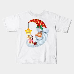 Cute dog waiting of the christmas time Kids T-Shirt